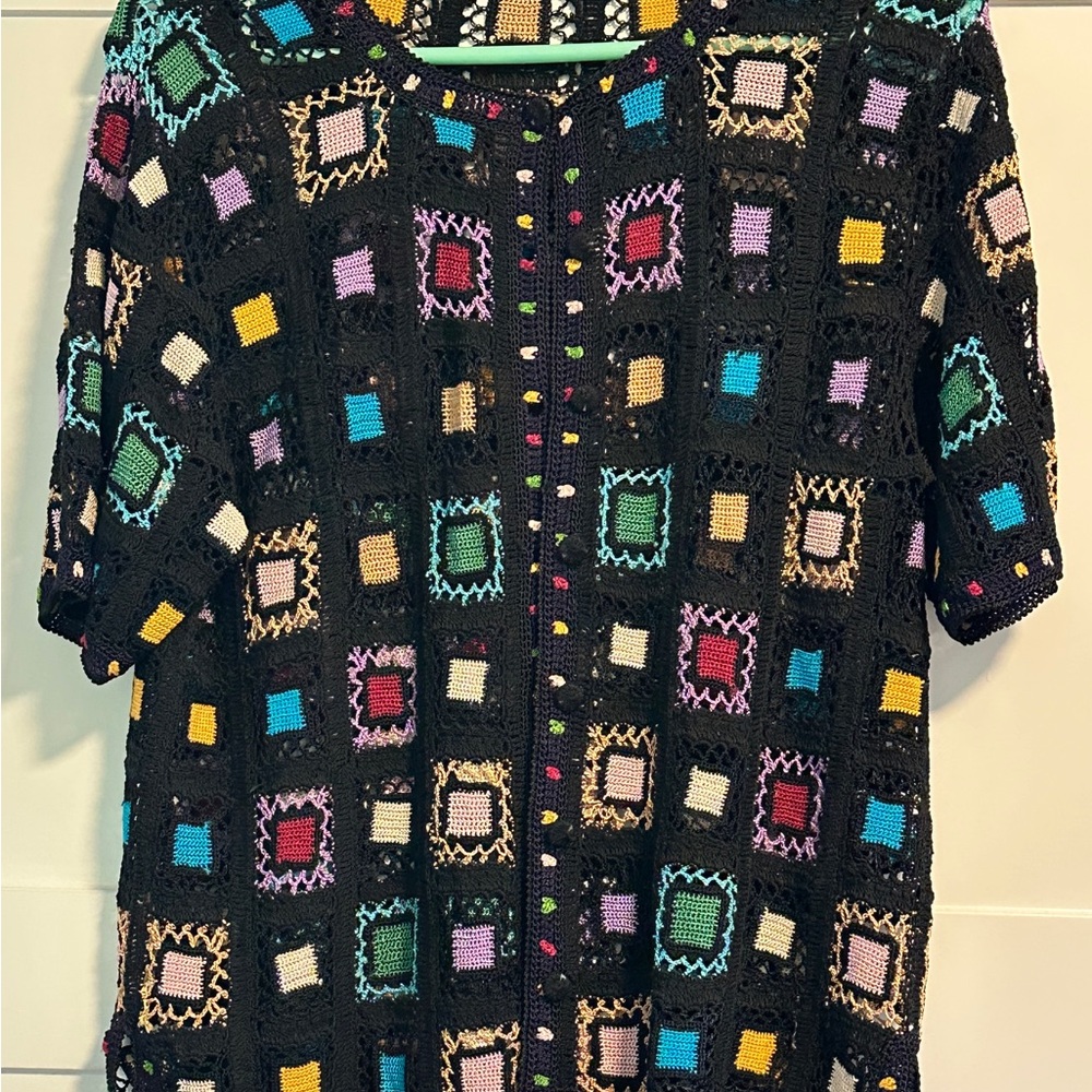 Colorful Crochet Patterned Dress